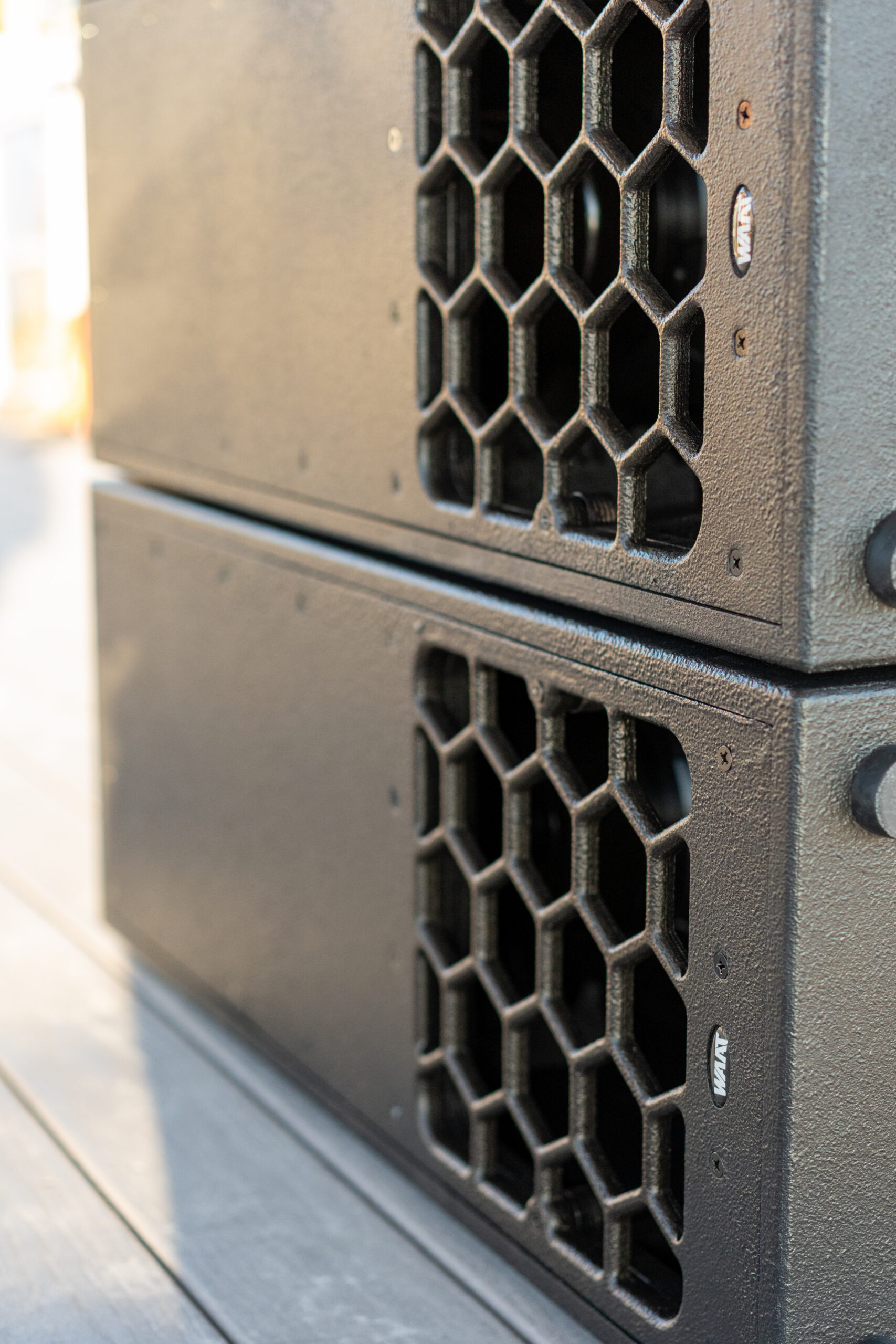 Boutique hi-fi speaker cabinets up close